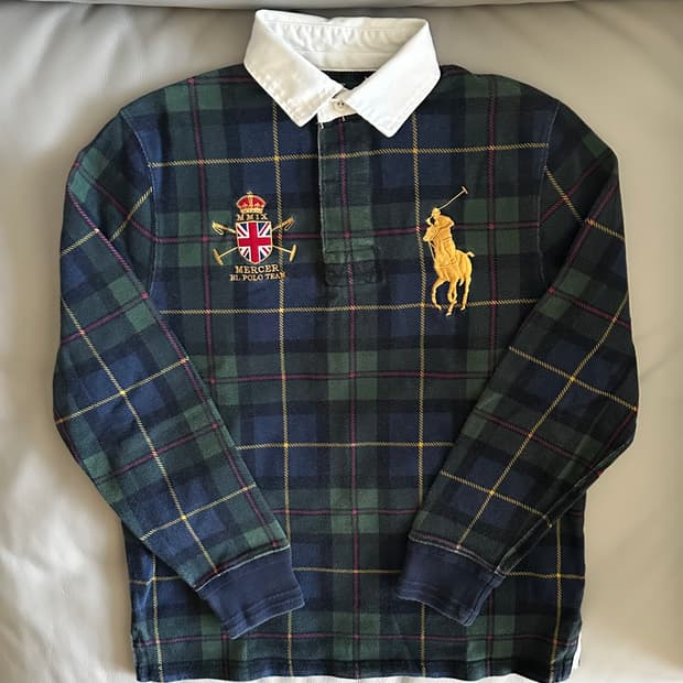 폴로 랄프로렌 빅포니 체크 럭비티 S