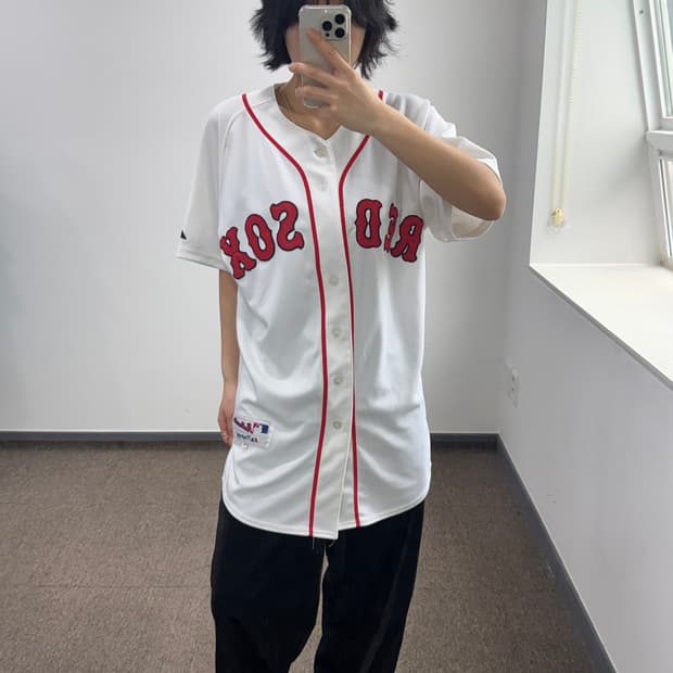 Majestic 마제스틱 보스턴 24 레드 야구 반팔