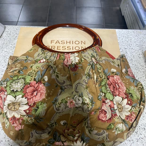 빈티지 패브릭 토드백