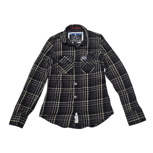 Superdry 슈퍼드라이 빈티지 투포켓 체크 패턴 셔츠 