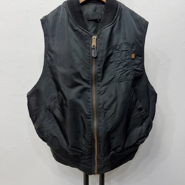 정품) 알파인더스트리 리버시블 양면 MA-1 조끼 L