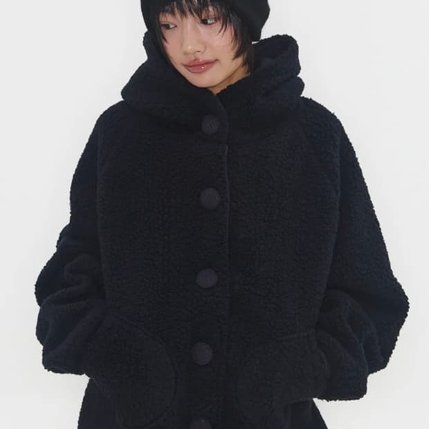 익스파이어드걸 Sherpa Cloud Jacket Navy