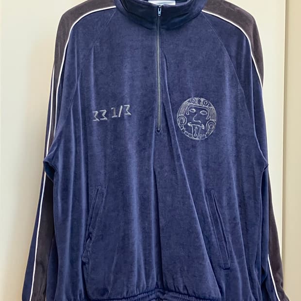 Black Weirdos 22aw Velor track jacket
