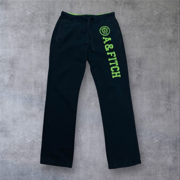 아베크롬비 y2k 스펠아웃 네이비 스웻 팬츠