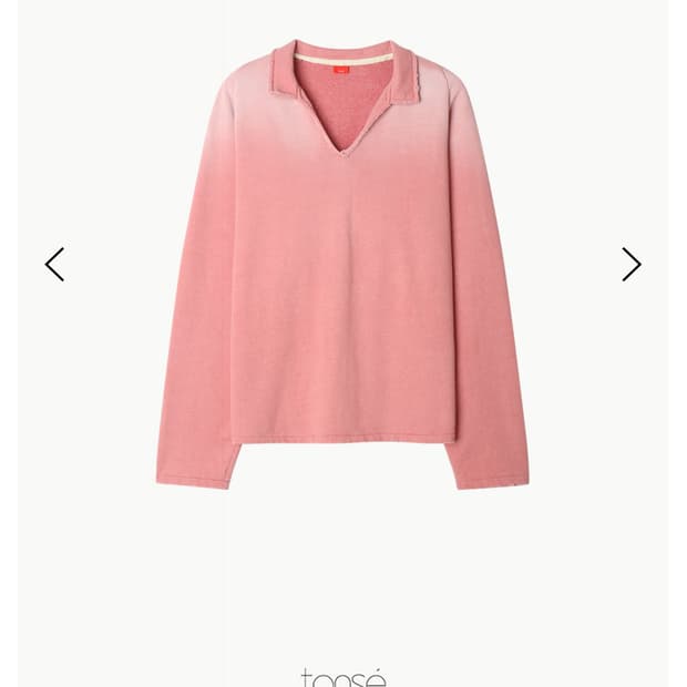 톤세 Tonse - GLEN V-COLLAR DYEING T-SHIRT