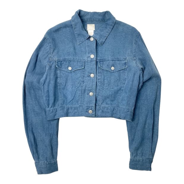 Gap 갭 여성 크롭 린넨 셔츠 자켓 M