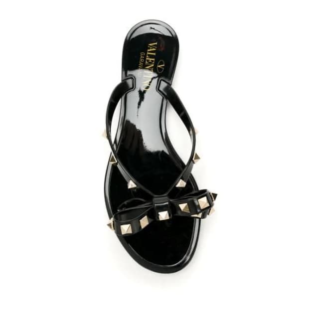 발렌티노 락스터드 젤리슈즈 블랙