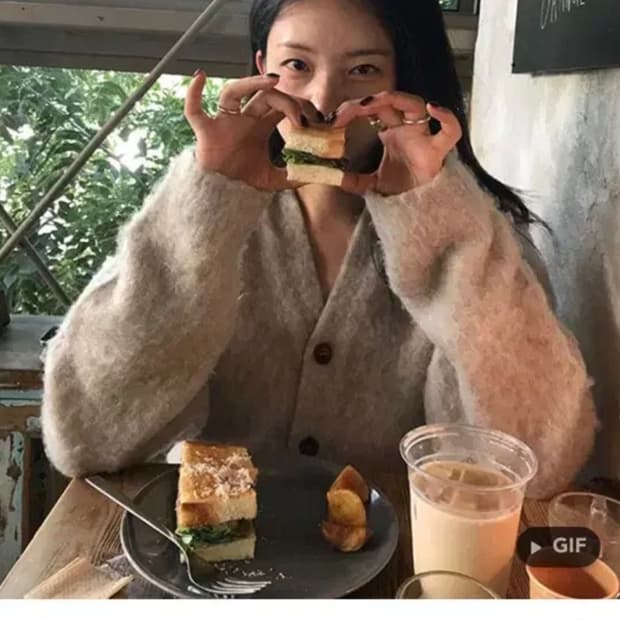 유이니 퍼브러쉬 가디건