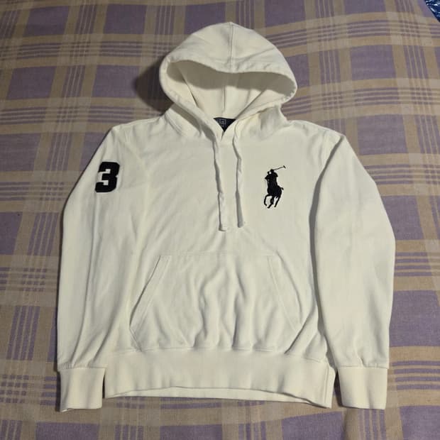 폴로 랄프로렌 빅포니 후드티 화이트