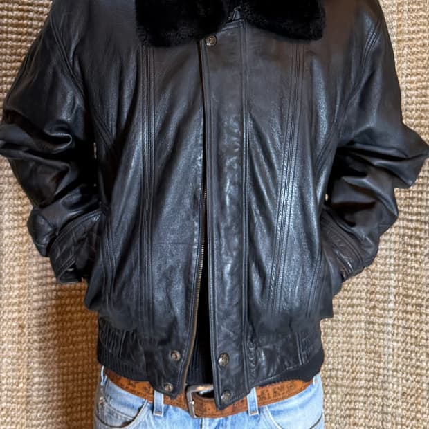 빈티지 양가죽 레더자켓