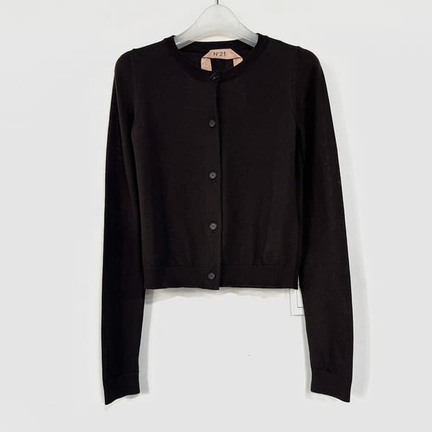 N21 22 크루넥 울 니트 가디건