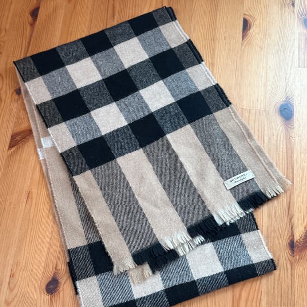 버버리 정품 남성 여성 울 캐시미어 머플러 목도리