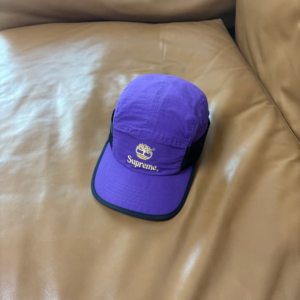 슈프림 팀버랜드 캠프캡 모자 사이드 메쉬 퍼플
