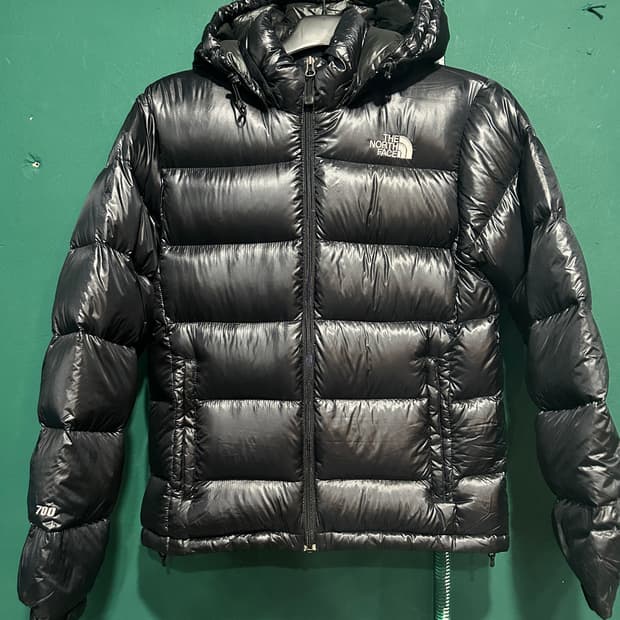 노스페이스700 여성 후드경량패딩 90