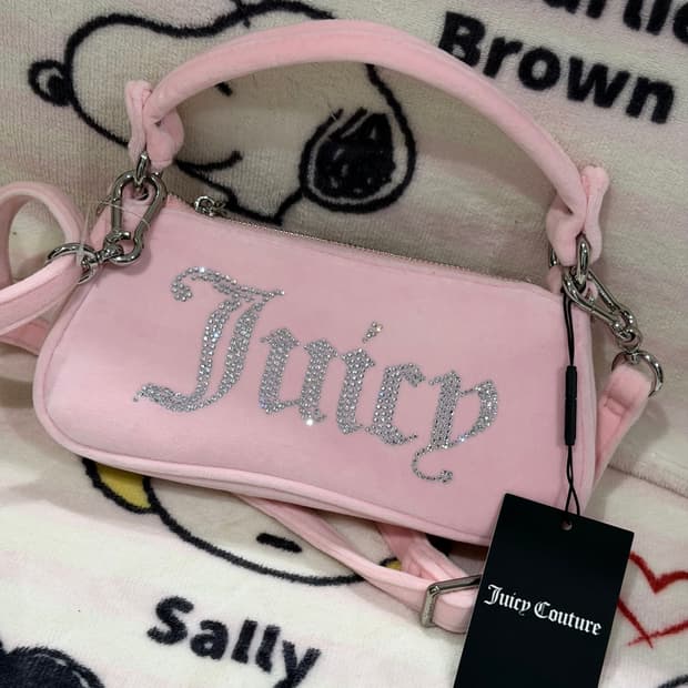 [신상✨프리뷰세일] 쥬시꾸뛰르 벨벳 핑크 숄더백/크로스백