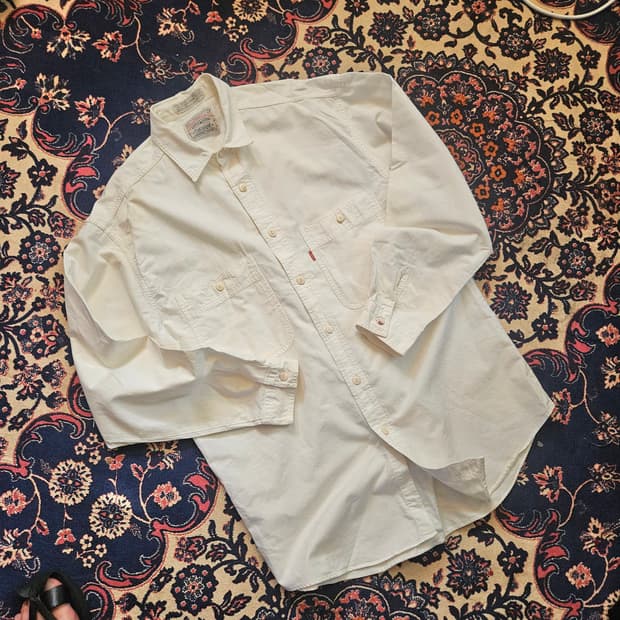 리바이스(Levis) 레드텝 워크웨어 화이트 빈티지 셔츠 L size