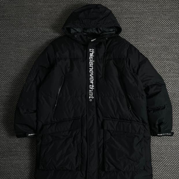 디스이즈네버댓 스펠아웃 빅로고 다운 롱패딩o 3676