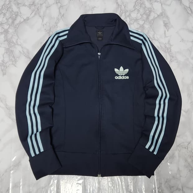 아디다스 삼선 네이비x스카이블루 트레이닝 져지 자켓