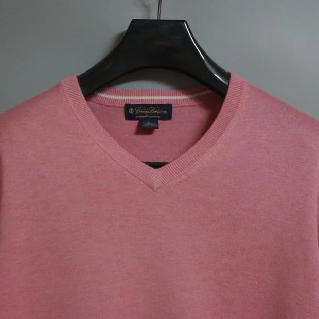 브룩스브라더스 수피마코튼 브이넥니트 L