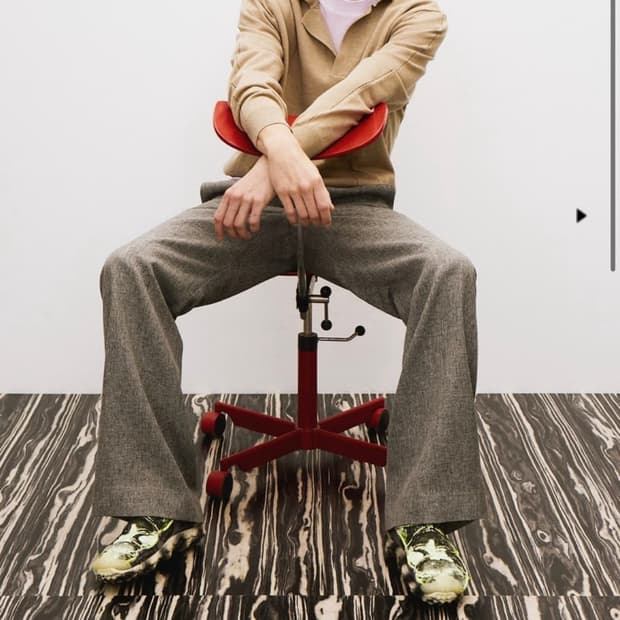 렉토 베이지 빈티지 대디 니트 폴로 셔츠