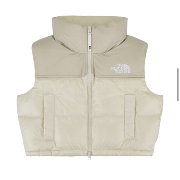 노스페이스 눕시 여성 다운 베스트 크림 S