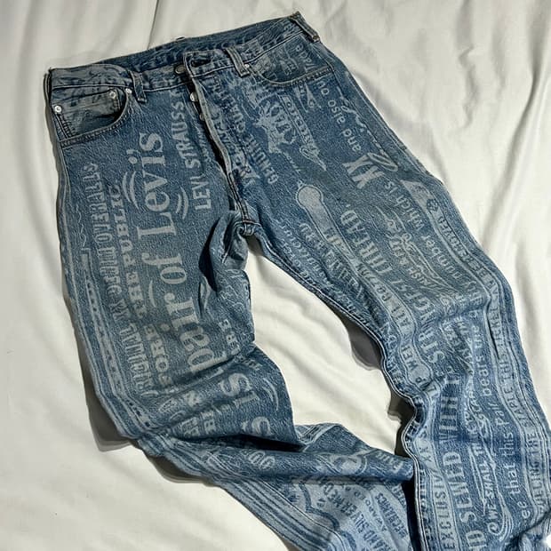 리바이스 화이트 택 501 데님