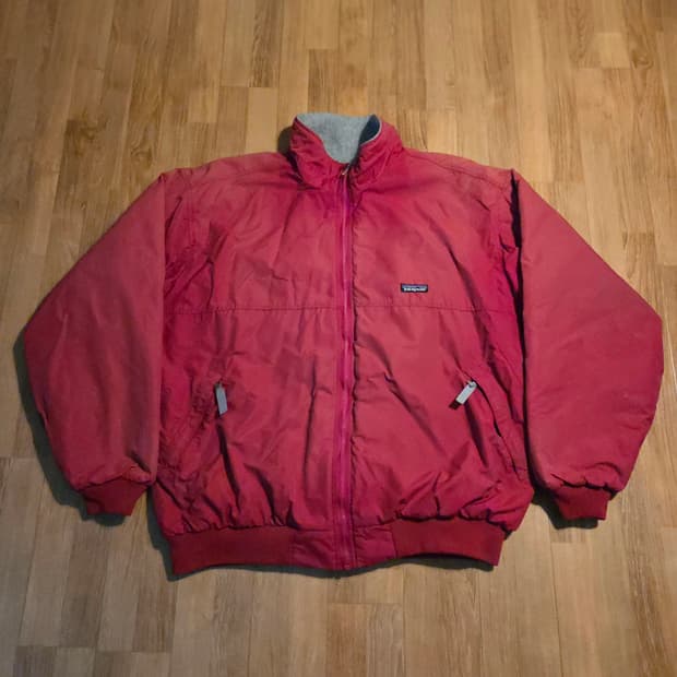 (XL)파타고니아 Usa Faded 신칠라 레드 쉘 봄버 자켓