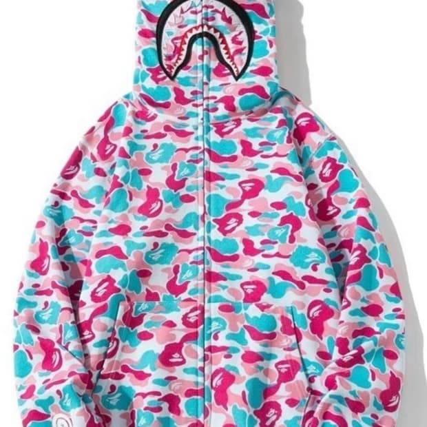 베이프 샤크 후드 풀 집업