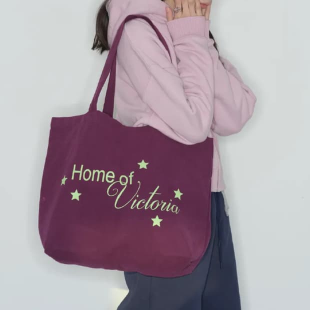 홈바디띵즈 에코백 퍼플 플럼
