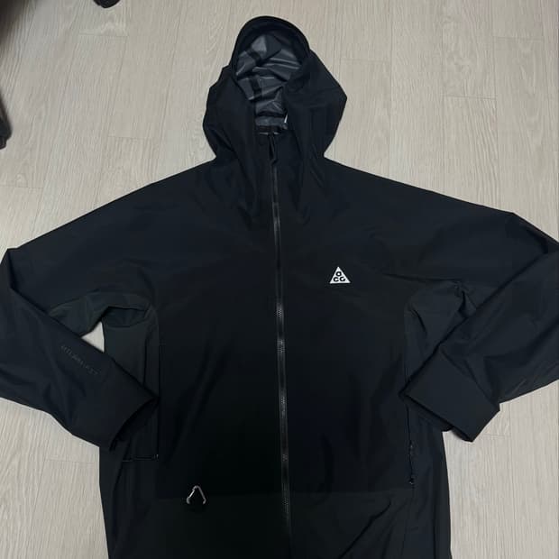 나이키 ACG 스톰핏 ADV 케스케이드 레인 풀 집 쉘 자켓 오프 느와르
