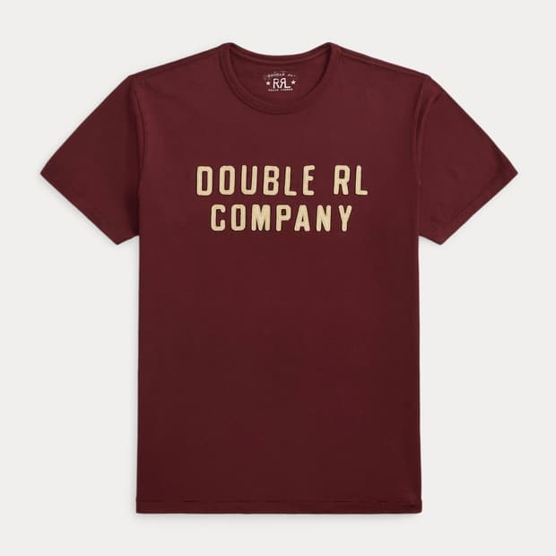 RRL 로고 가먼트 다이 저지 티셔츠