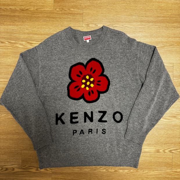 KENZO 겐조 플라워 니트 회색 XL