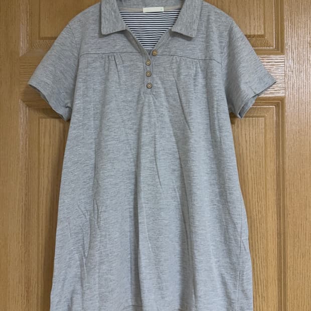 빈티지 모리걸 카라 반팔티