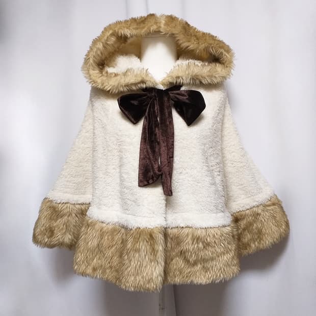 빈티지 망토 케이프 판쵸 로리타 달천 대장y2k 히메로맨틱갸루 라떼핀터깔