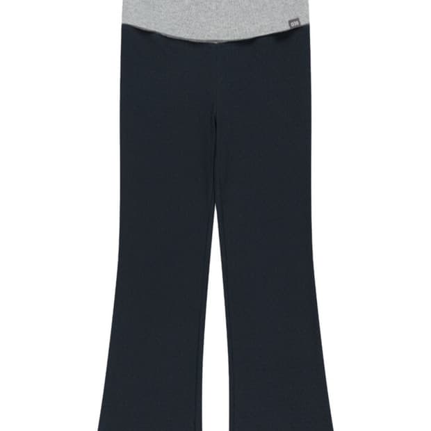 038 MINI WAFFLE FOLDING LEGGINGS NAVY M