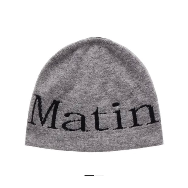 마뗑킴 로고 자카드 비니