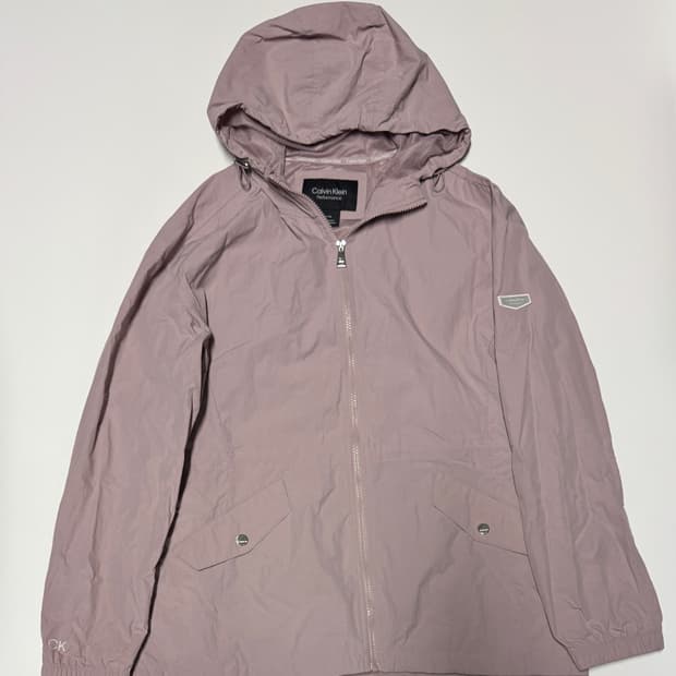 여성 캘빈클라인 CK 23년도 바람막이 자켓 XL 로즈 핑크