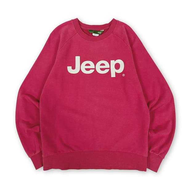 지프 로고 빈티지 크랙 맨투맨