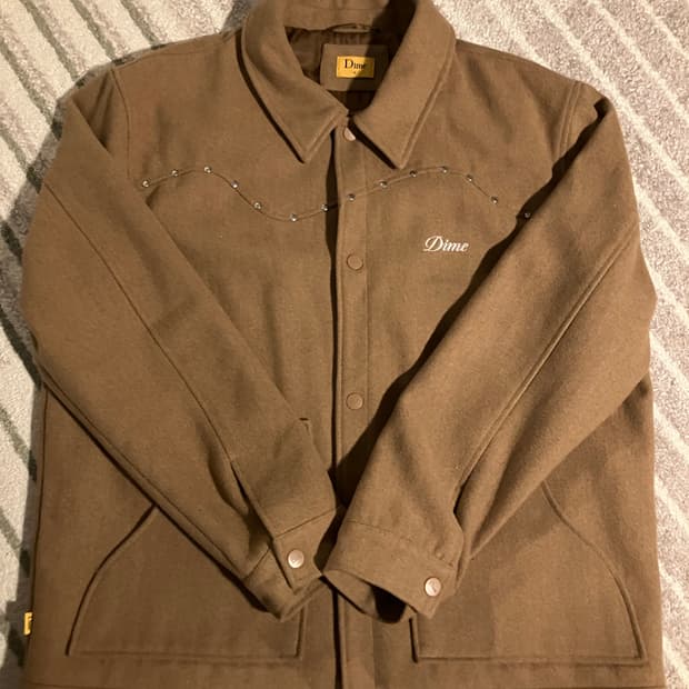 Dime 다임 스케이트보드 울 보머 자켓 탄 XL