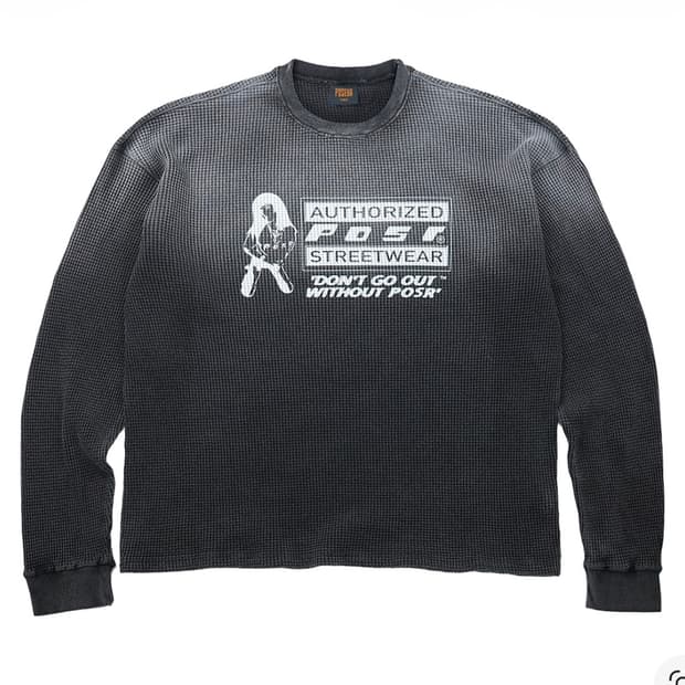 포져 오버다이드 와플 티 페이디드 블랙 XL