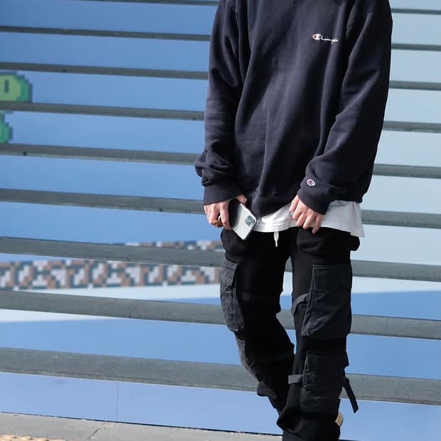 챔피온 80s USA 빈티지 스웻 맨투맨 네이비