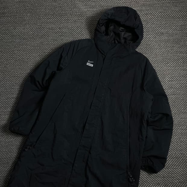 나이키 F.C 풋볼 벤치 롱 패딩 점퍼 블랙 y 4542