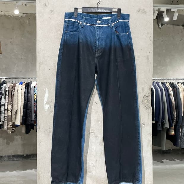 노마 프론트 코팅 셀비지 데님 팬츠