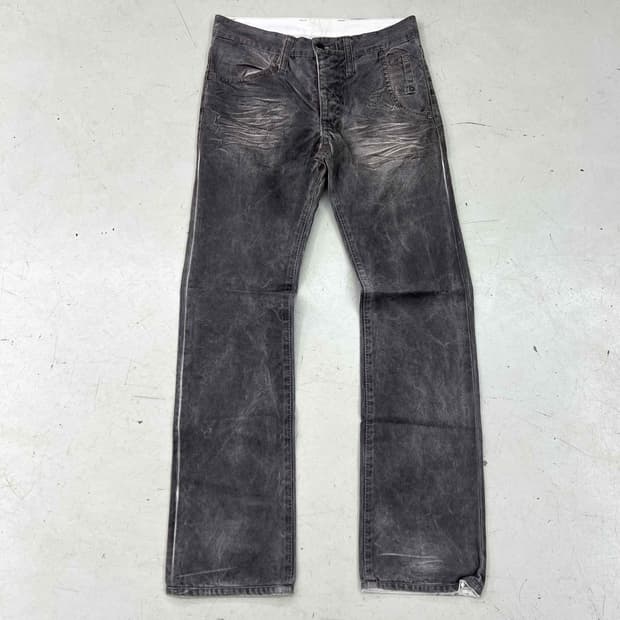 닐바렛 왁스드 오버프린트 팬츠