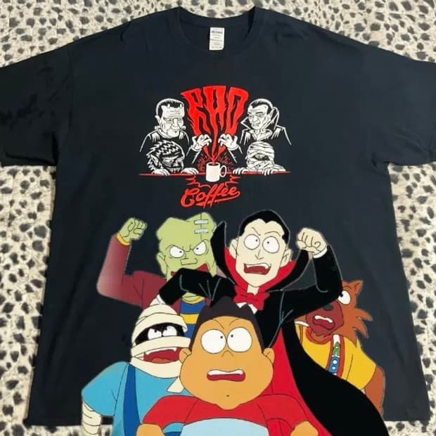 만화 애니 두치와뿌꾸 큐라몬스미라리노 길단 티셔츠 XXL 구제 빈티지