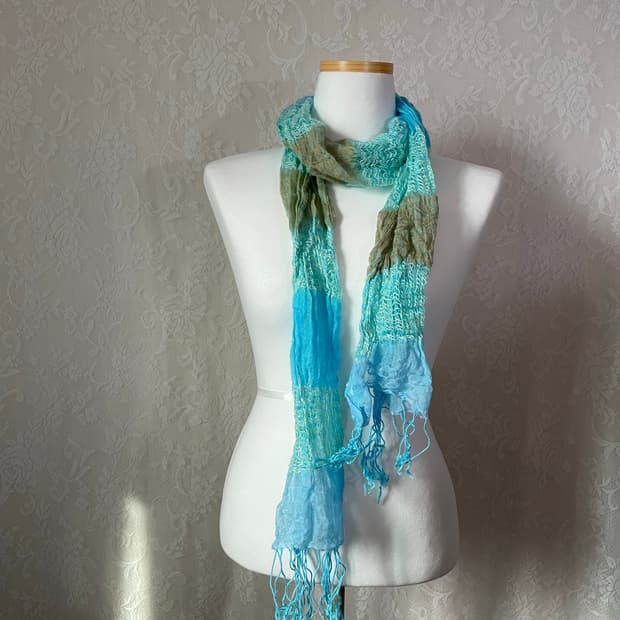 그라데이션 민트 머플러 