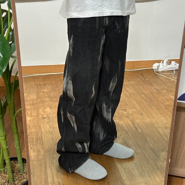 플레이버리즘 타이다이 워시드 카펜터 데님 팬츠 l사이즈