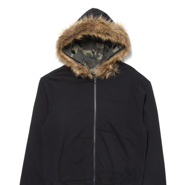 해칭룸 Reversible Faux Fur Hoodie