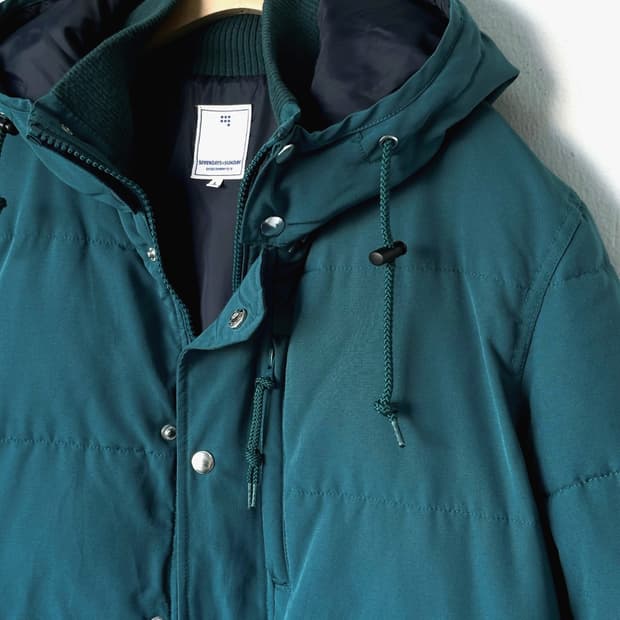 Design padded 2way hood parka