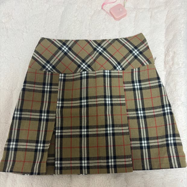 노바체크 스커트 